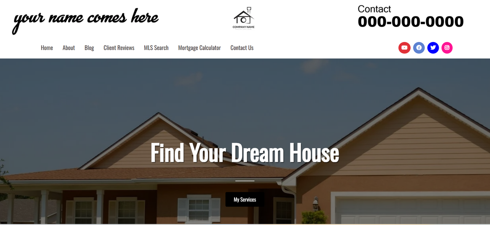 real estate website themes service agency toronto
