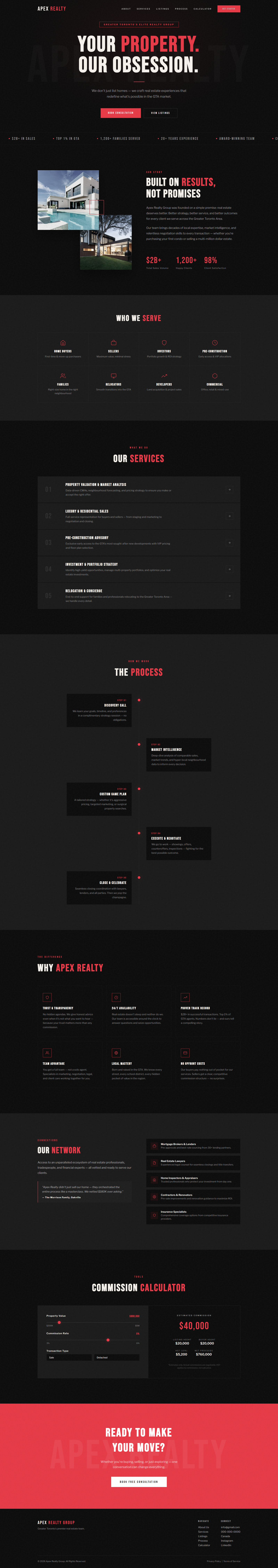 Velour Estates tablet view