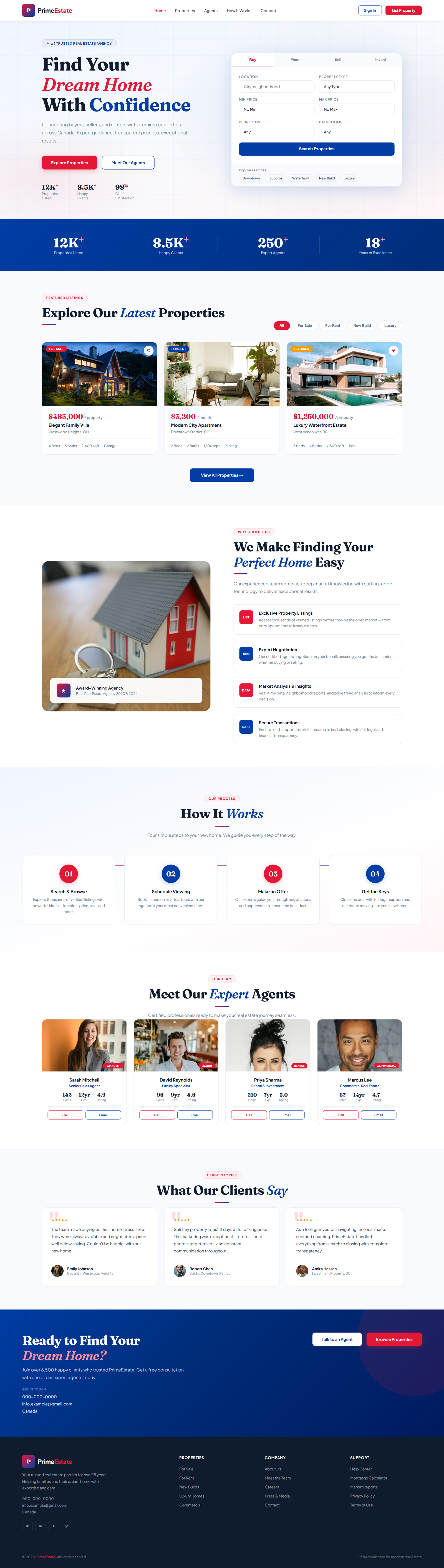 Prime Estate tablet view