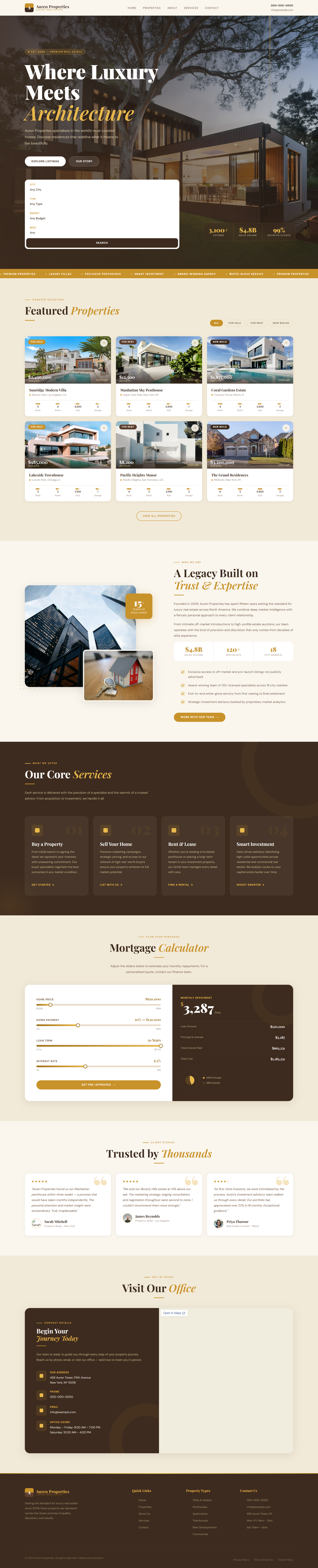 Auren Properties tablet view