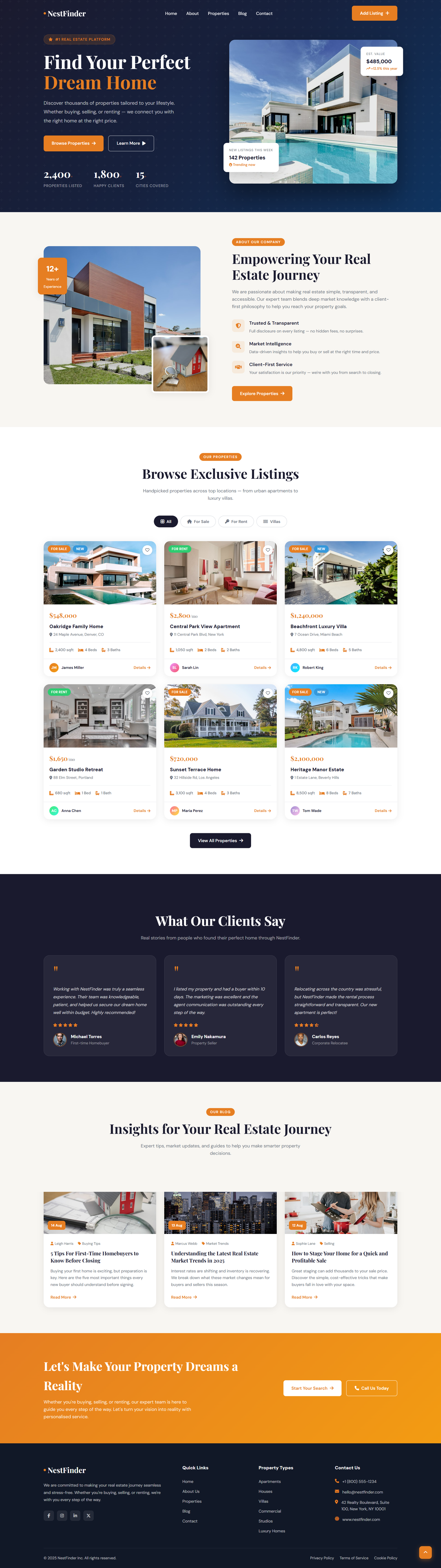 Nest Finder tablet view