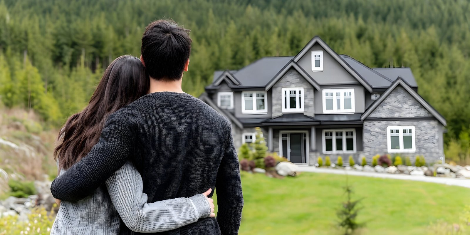 Real estate agent explaining radon gas testing to home buyers during a property viewing