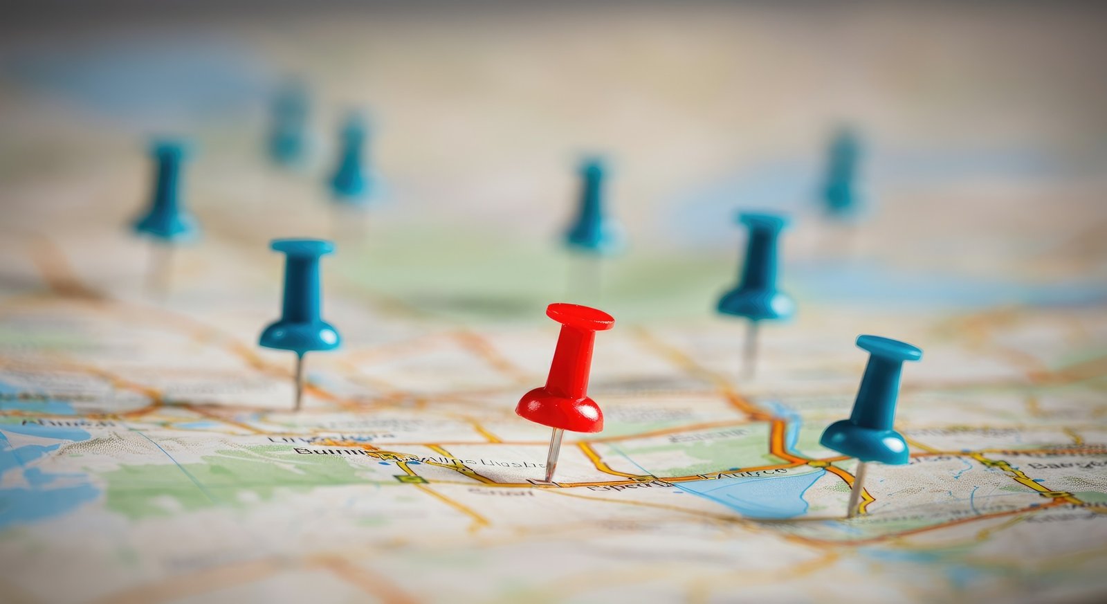 Map showing neighborhood-level search results for a realtor